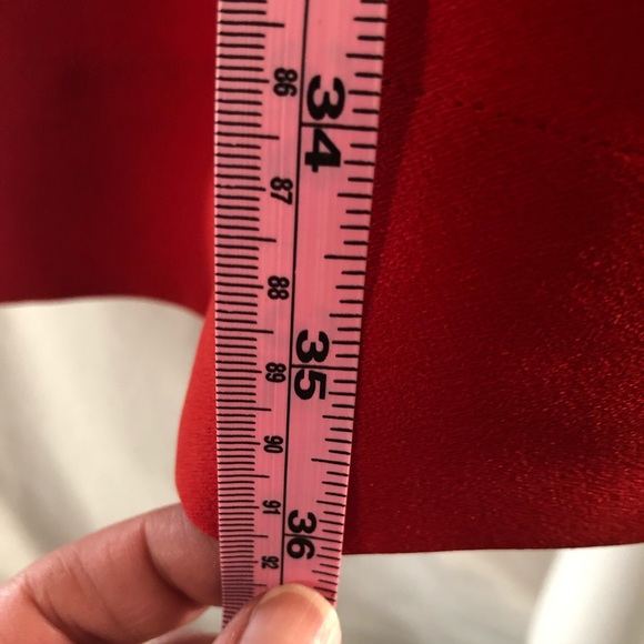 Size 10 Red Dress Crew Neck Banana Republic Pocket - Picture 8 of 8